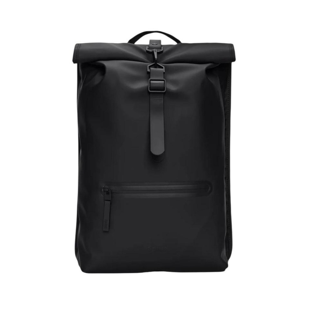 Rains Rolltop Rucksack Black Waterproof Backpack
